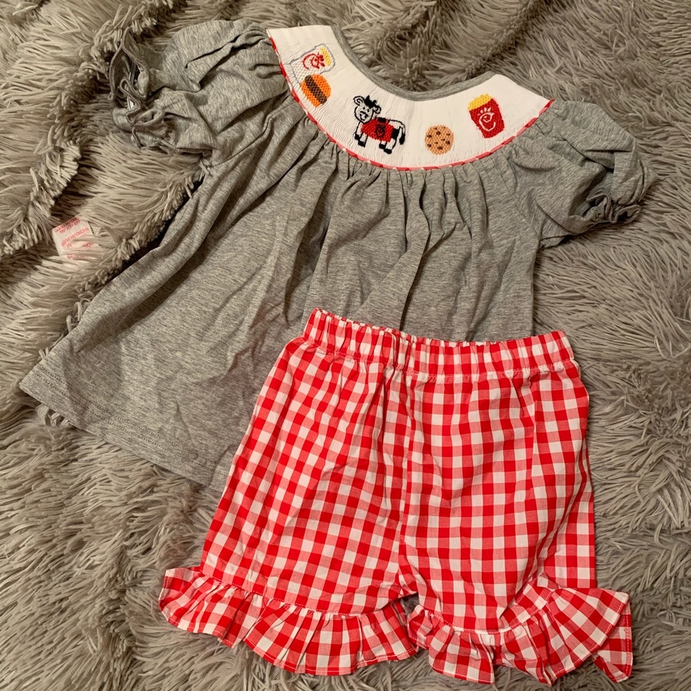 Inspired Chick Fil A Smock Set